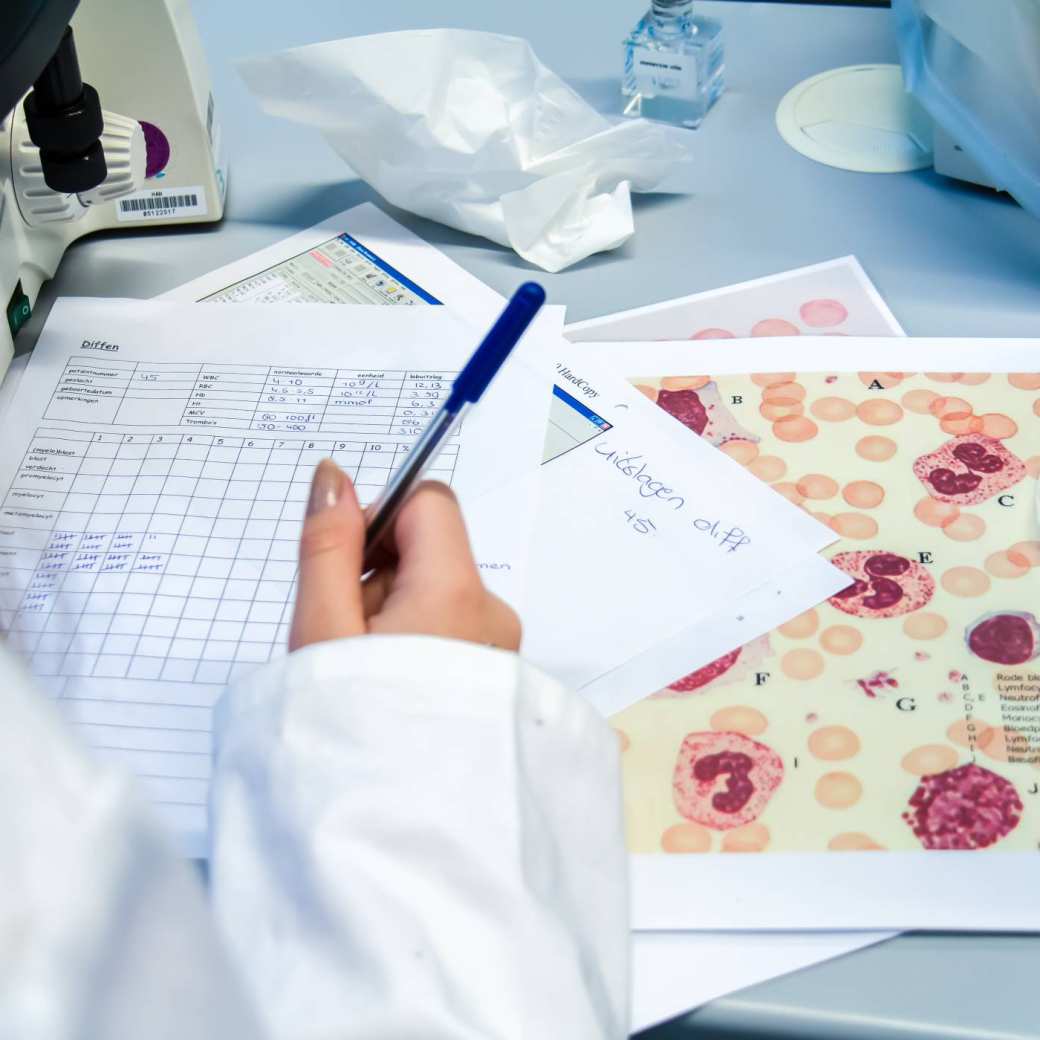 A laboratory analyst is noting the results of an experiment