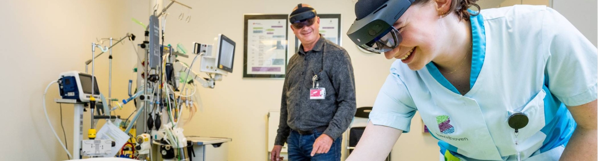 Fotoshoot vergaande samenwerking door HAN academie gezondheid en vitaliteit bij Bernhoven.