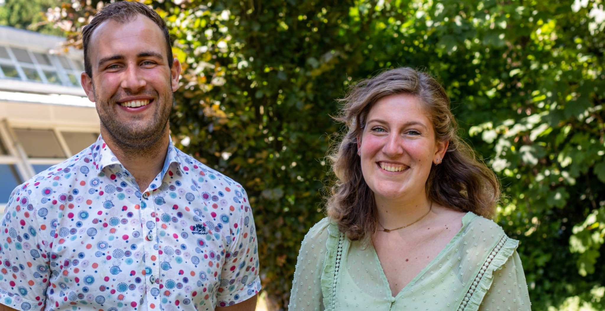 Jarne van de Klok en Eefje Franssen bij Hogeschool Van Hall Larenstein