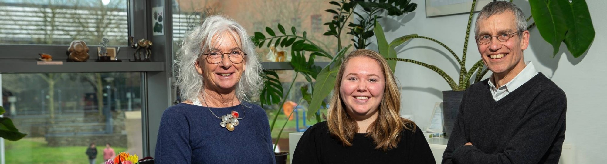 Drie senior sb'er van de academie TBC, Renate Rietveld, Ilse Gerritsen en Wiet Jenniskens