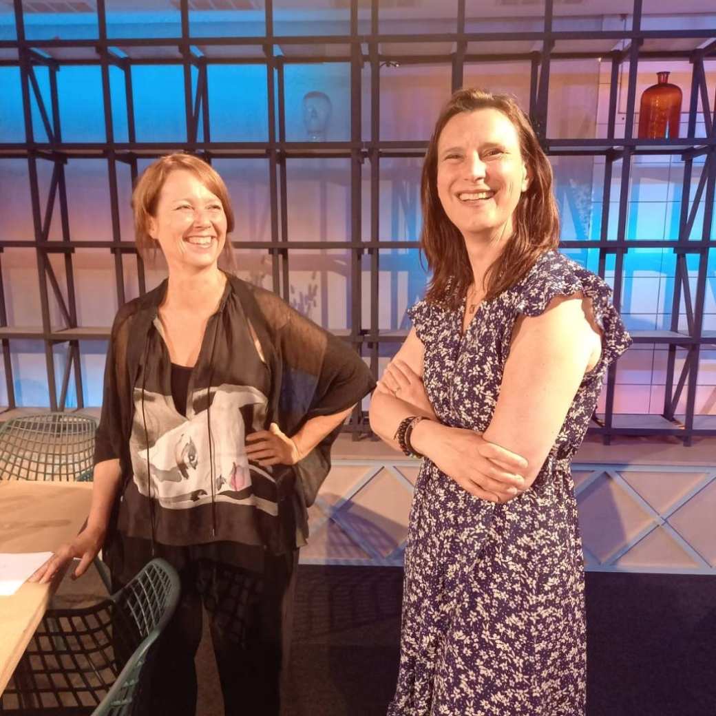 Programmamanagers Lisbeth Verharen en Miranda Laurent op het Health event 2021 (Nico Hoeijmans)