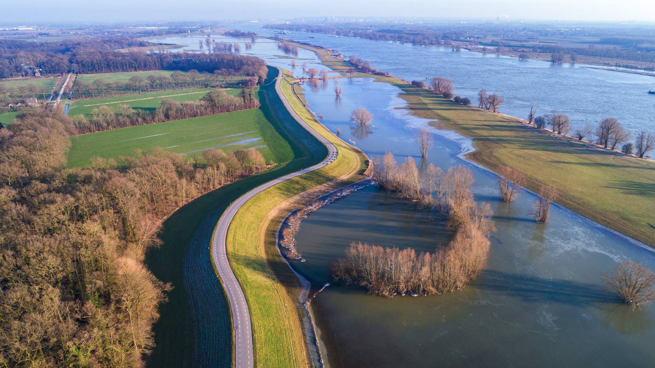 rivierenlandschap vogelperspectief