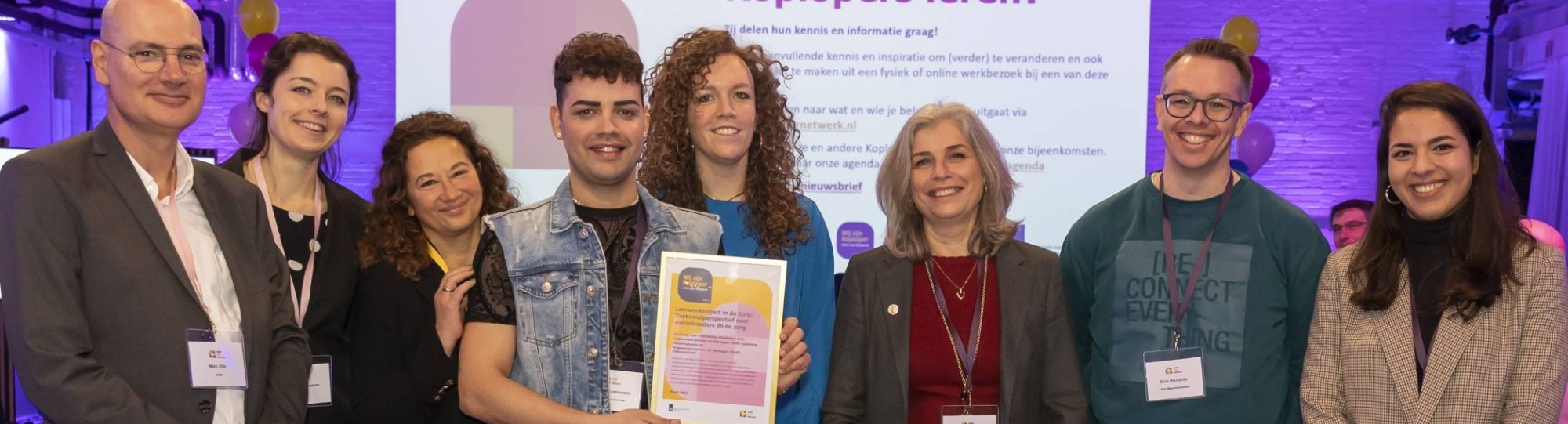 Foto van de koplopersbijeenkomst in Amersfoort met het ministerie van VWS voor het Leerwerktraject in de Zorg voor statushouders