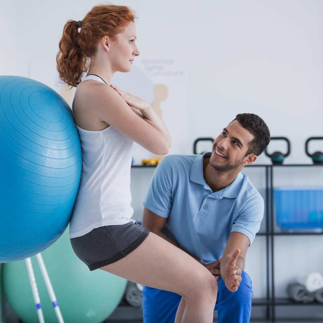 Persoonlijke training met sport bal