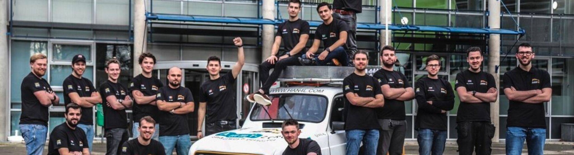 Studententeam HAN4L voor het onderwijsgebouw Engineering en Automotive aan Ruitenberglaan 29