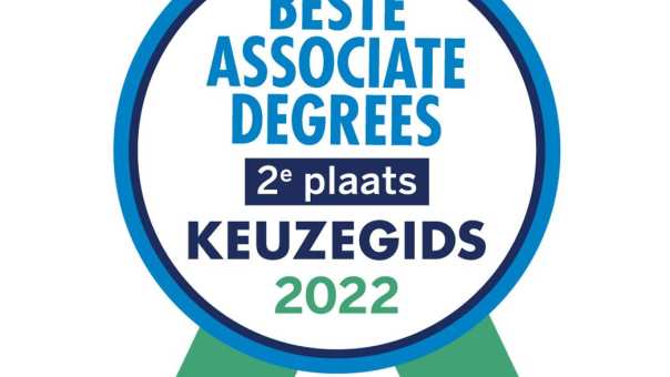 Beste Associate Degrees, tweede plaats, 2e, studiekeuzegids, stempel sticker