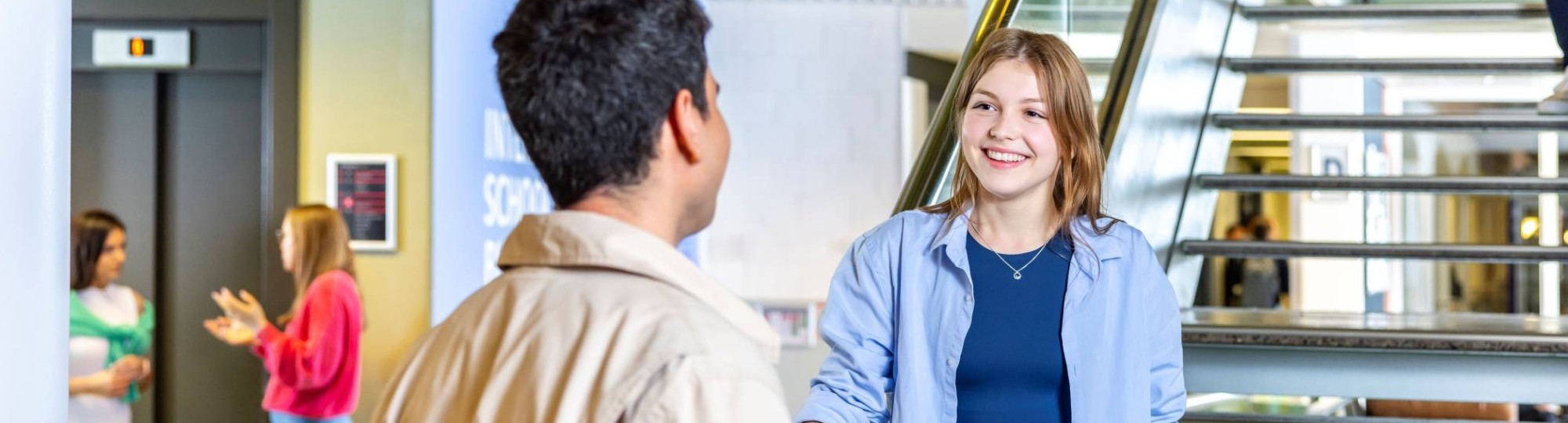 Studenten van de voltijd Associate degree aan de HAN op de campus aan de Ruiterberglaan 31 in Arnhem