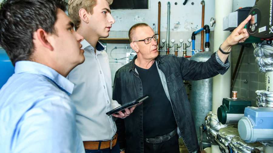 gebouwgebonden installatietechniek warmtepomp studenten docent