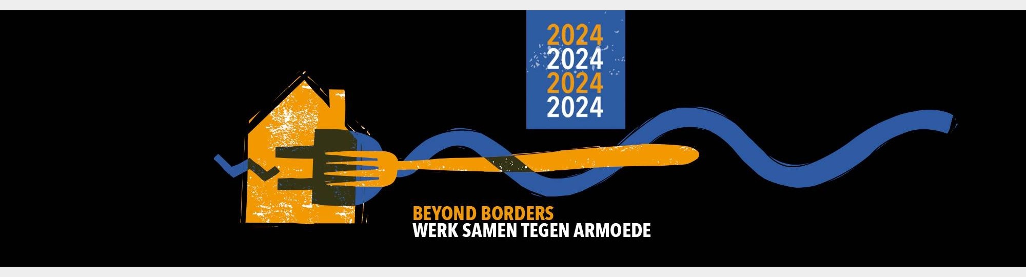 De headerfoto van de Week tegen Armoede 2024. Het thema is Beyond Borders: werk samen tegen armoede