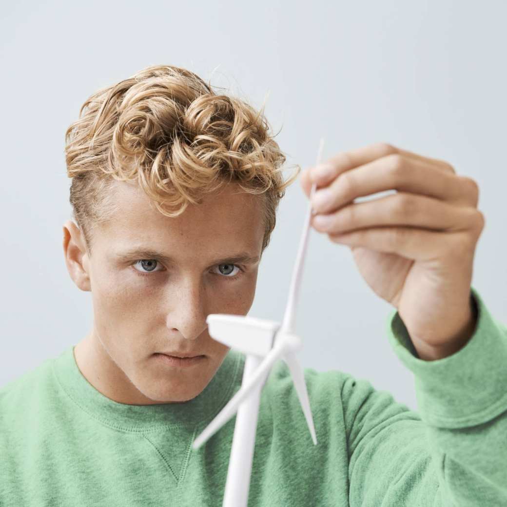 jongen windmolen focus zwaartepunt HAN