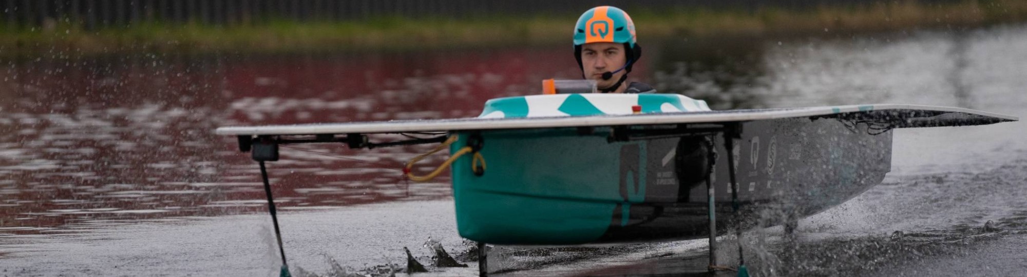 HAN Solarboat tijdens testvaart