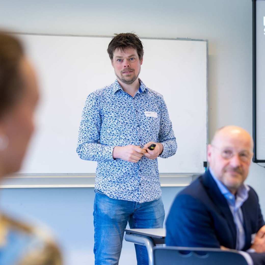 Koen Dortmans tijdens de workshop Gezonde Leefmeter op HAN Unexpected