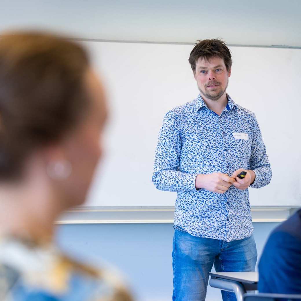 Koen Dortmans tijdens de workshop Gezonde Leefmeter op HAN Unexpected