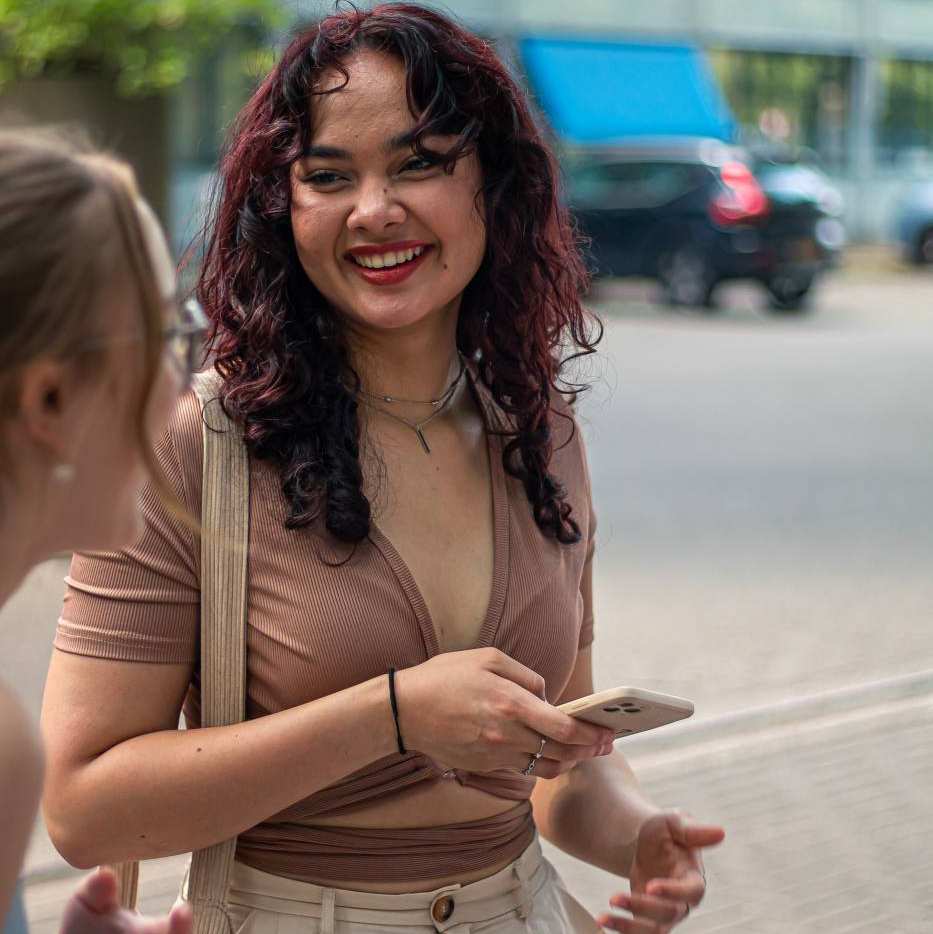 Students smiling