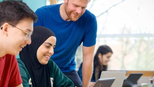 studenten tijdens een proefstudeerdag