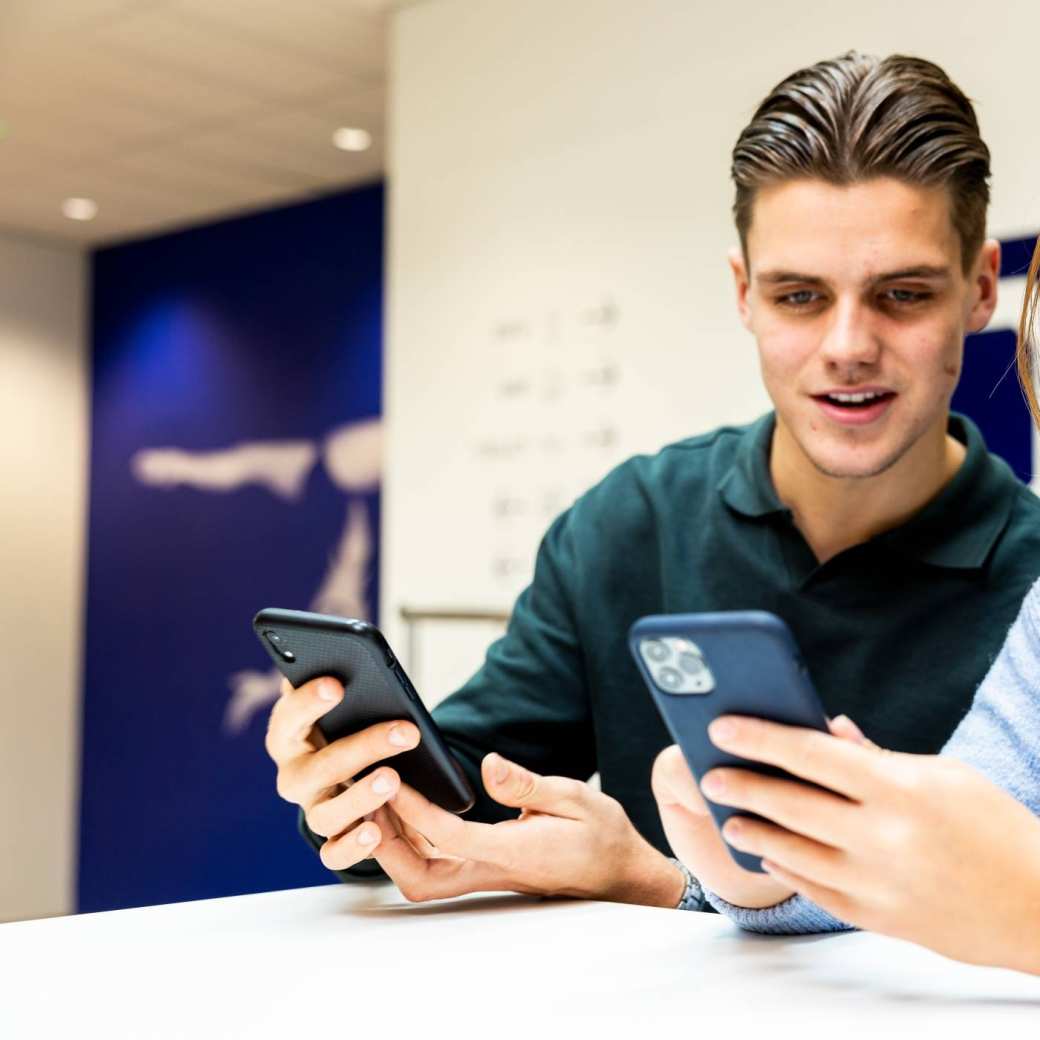 Studenten Ad Sport aan het werk