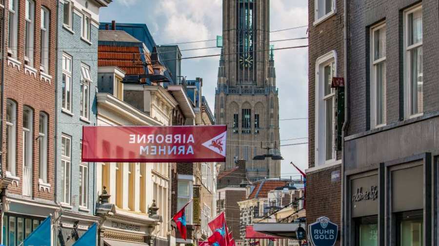 Arnhem winkelstraat in centrum