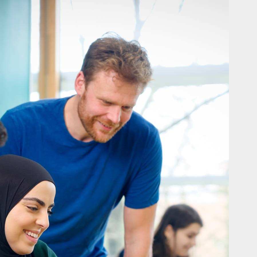 leerlingen doet mee aan een proefstudeerdag