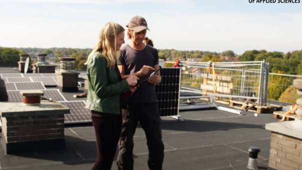 Studenten aan de slag met zonnepanelen