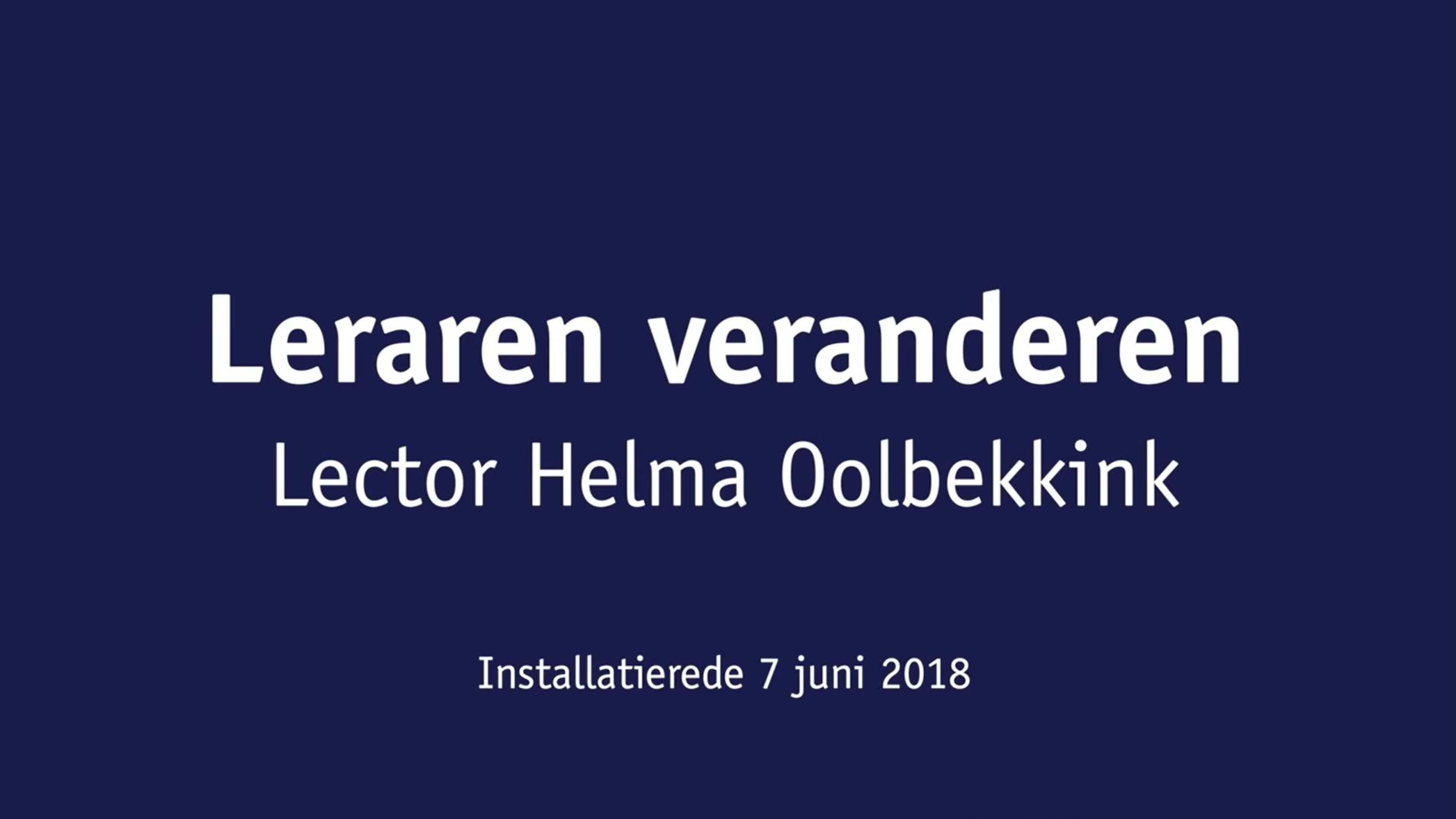 Videostill intreerede Helma Oolbekkink