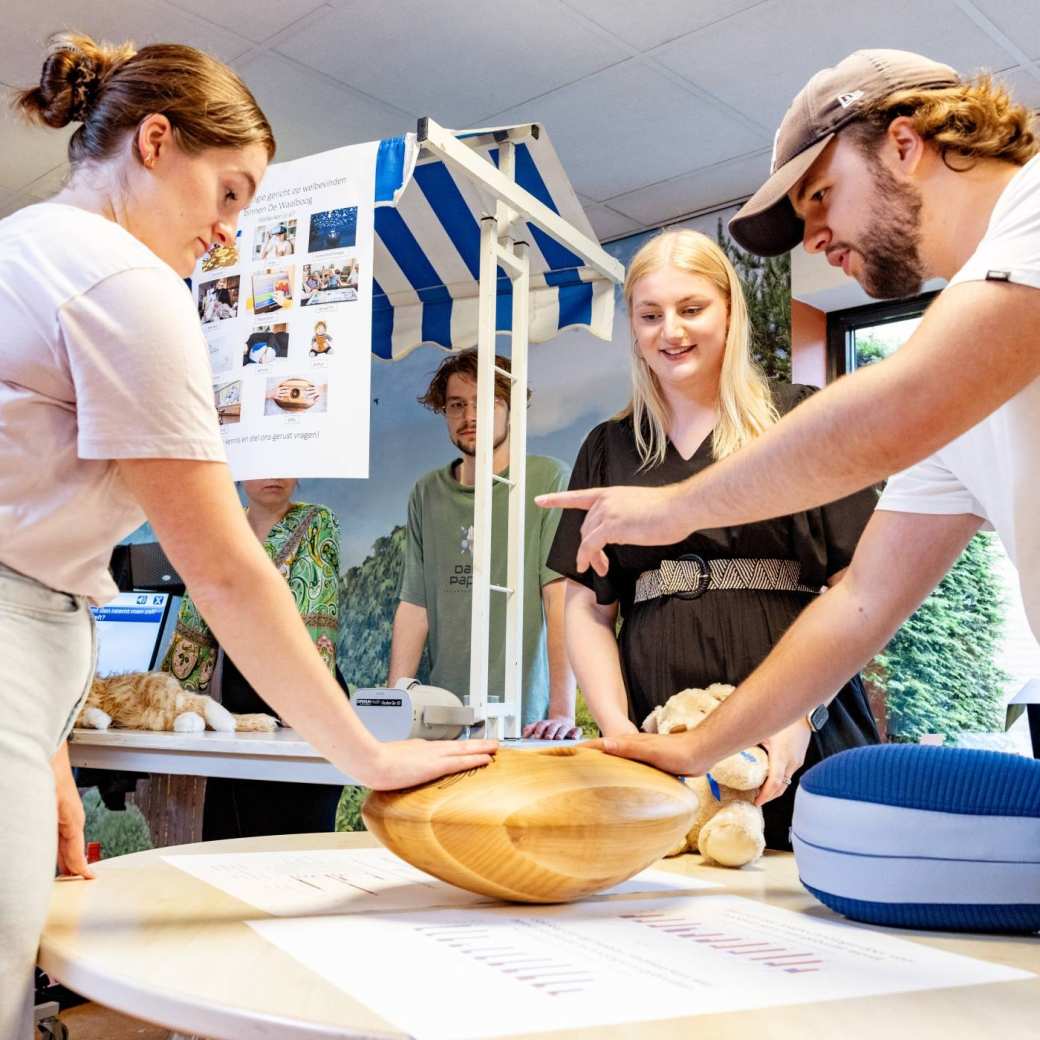 Fotoshoot vergaande samenwerking door HAN academie gezondheid en vitaliteit bij de Waalboog.