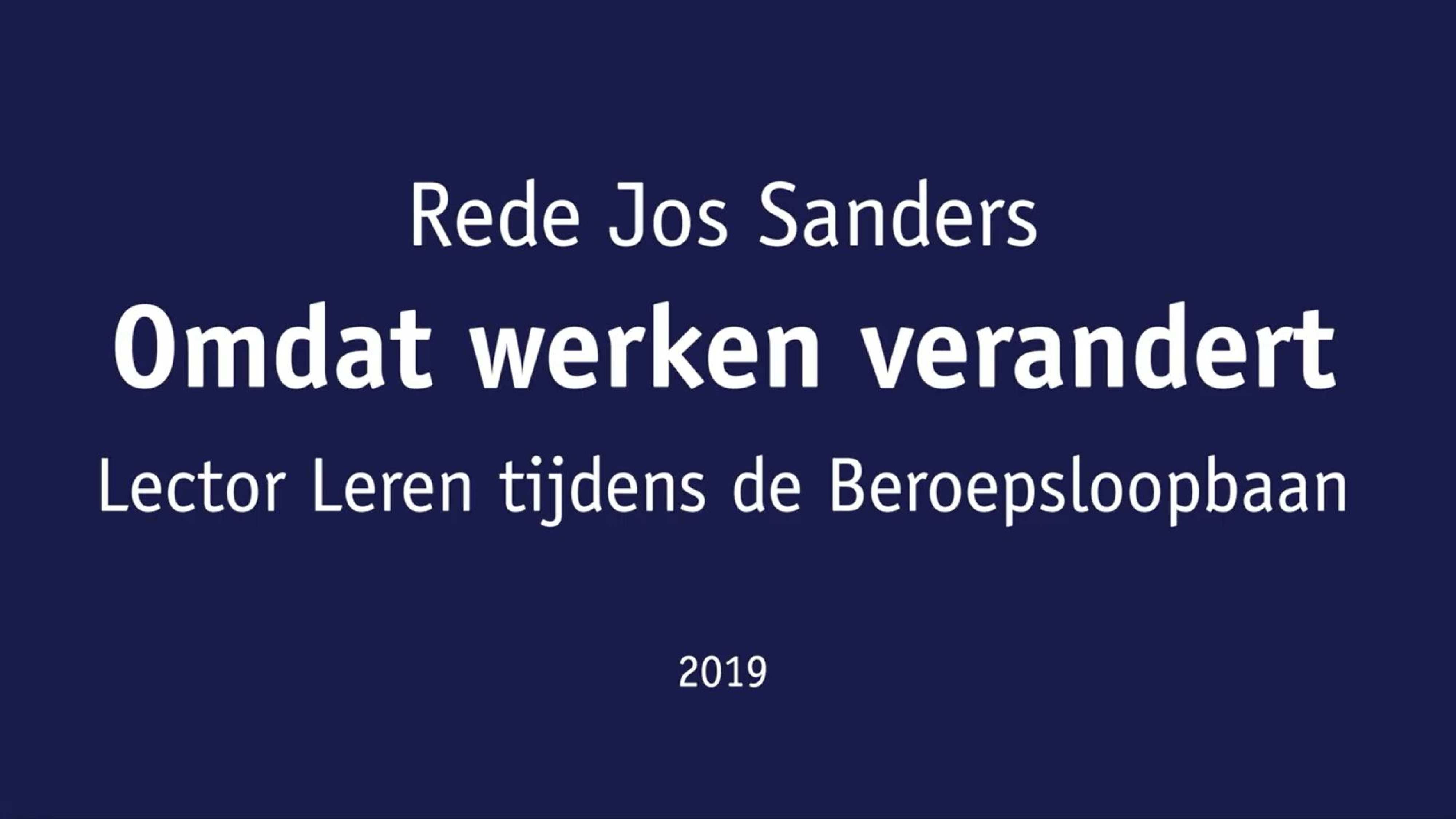 Videostill intreerede Jos Sanders omdat werken verandert