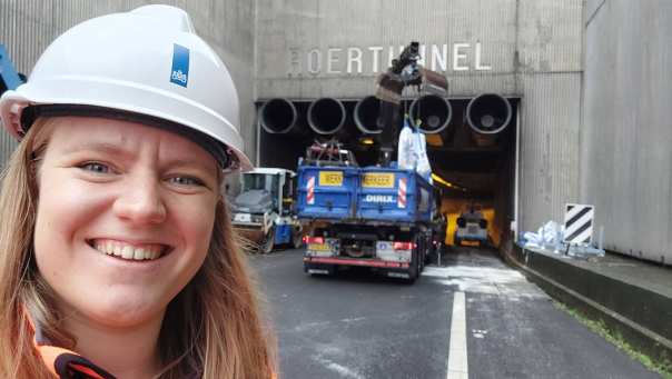 Alumni Civiele Techniek Laura Driessen bij de Roertunnel