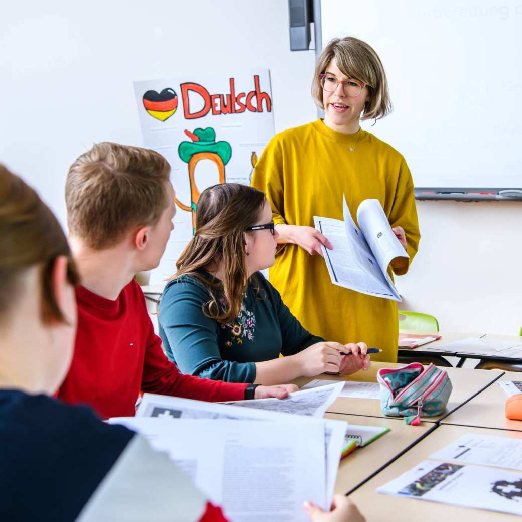 Leraar Duits voor de klas