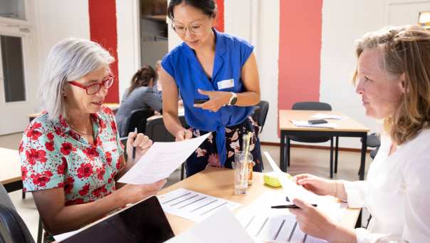 In gesprek tijdens een workshop op het Symposium Fair Health - Sociaal 2023